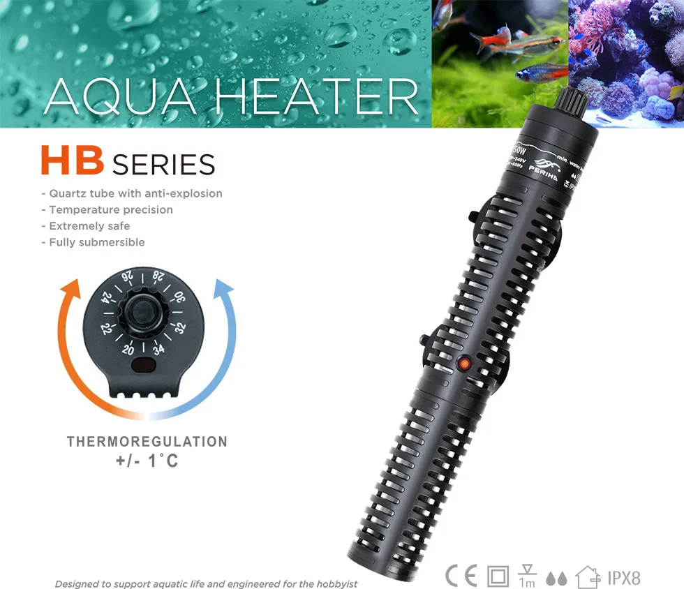 Explosion-Proof Glass Best Aquarium Fish Tank Quartz Tube Heater With Mount Kit