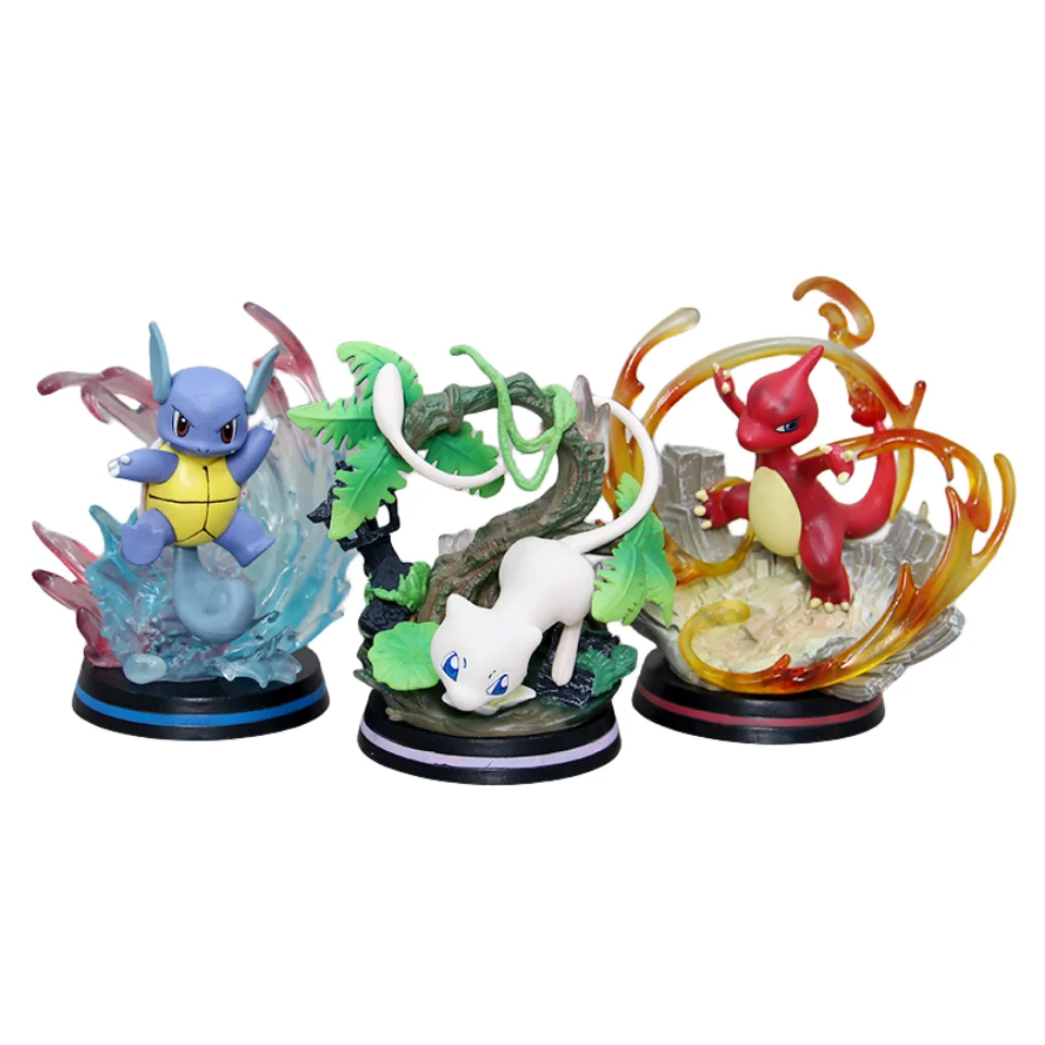 Лучшие продажи Аниме Pokemone ПВХ игрушки высокого качества Wartortle Mewtwo карманы Монстр фигурки