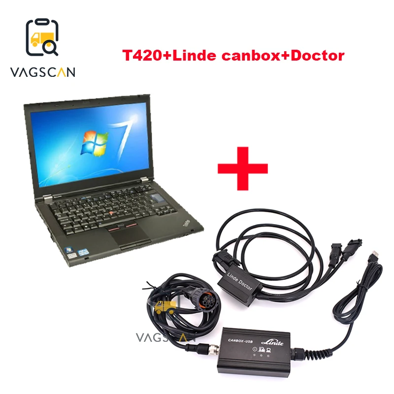 T420 laptop with Diesel forklift truck diagnostic scanner for linde canbox linde doctor pathfinder software