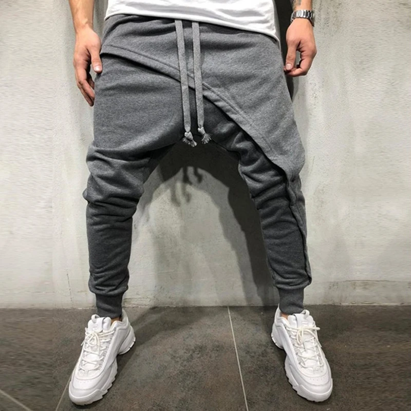 Fashion Men Sweatpants Hip Hop Trousers Japanese Streetwear Drop Crotch Mens Jogger Pants