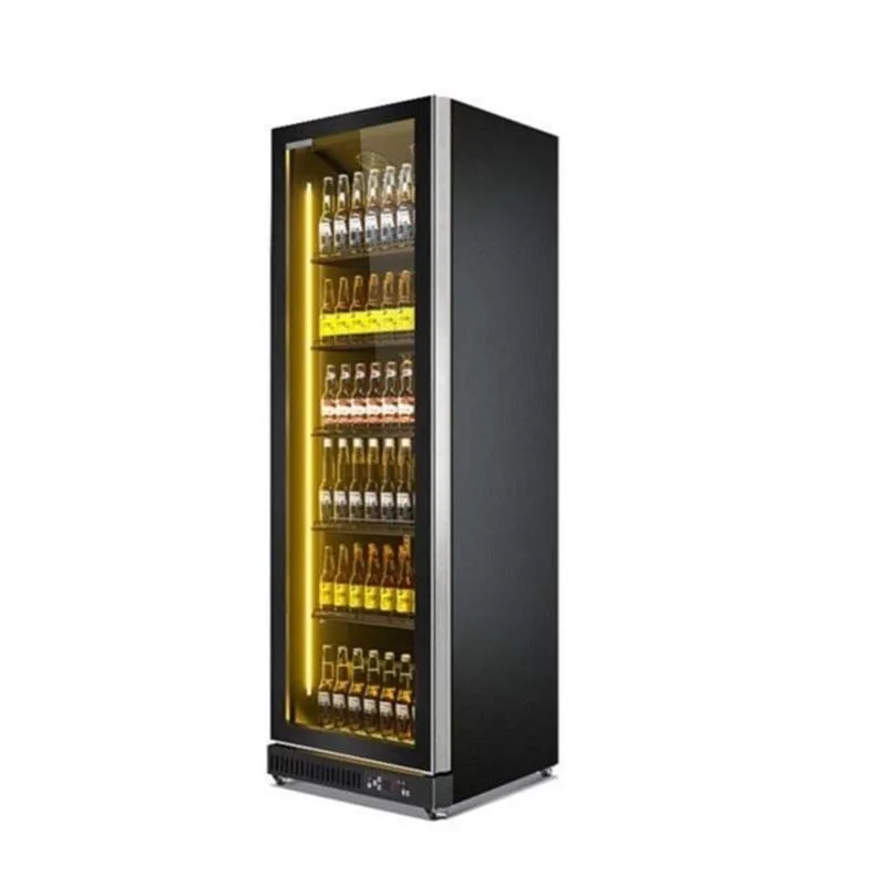 Single Glass Door Water Drink Display Cabinet Freezer For Sale Commercial Fridge Display Showcase Single Door Beverage Cooler