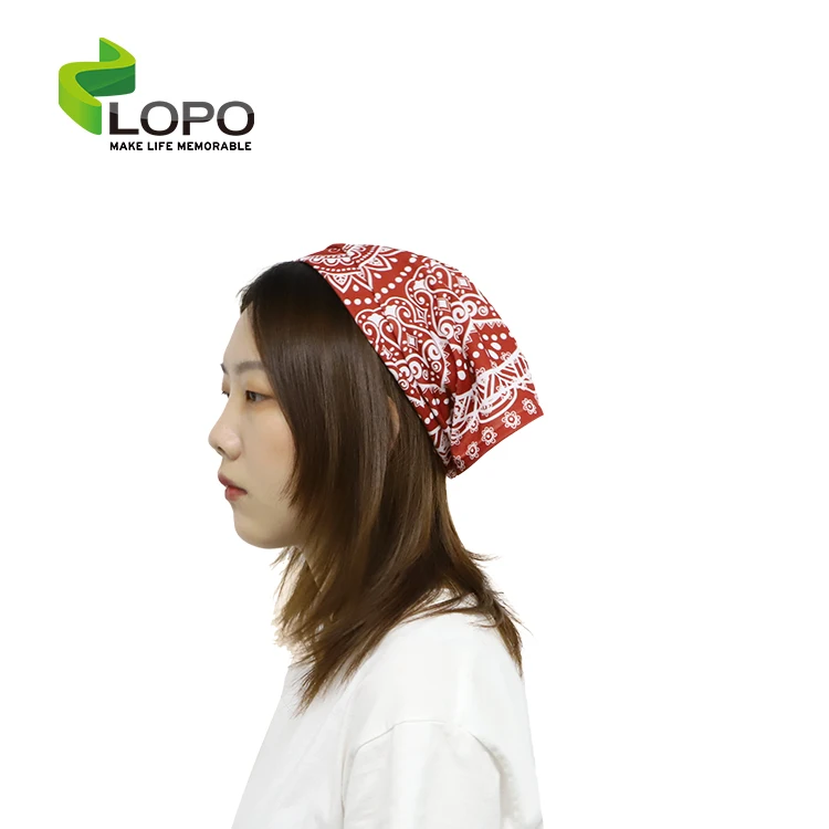 Multifunction!! Sublimation white customized Square Bandana