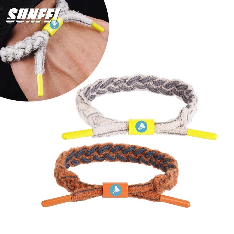sunfei Custom Hockey Durable Waterproof Braided Rope Bracelet Buckle Adjustable shoelace Bracelet Adjustable String Bracelet