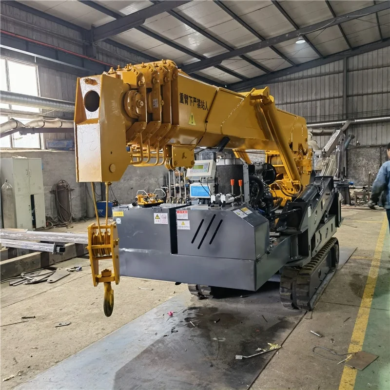 Морской мобильный строительный мини-подъемник на гусеничном ходу самоходный сборщик автоматические электрические мини-подъемные краны 3 тонны