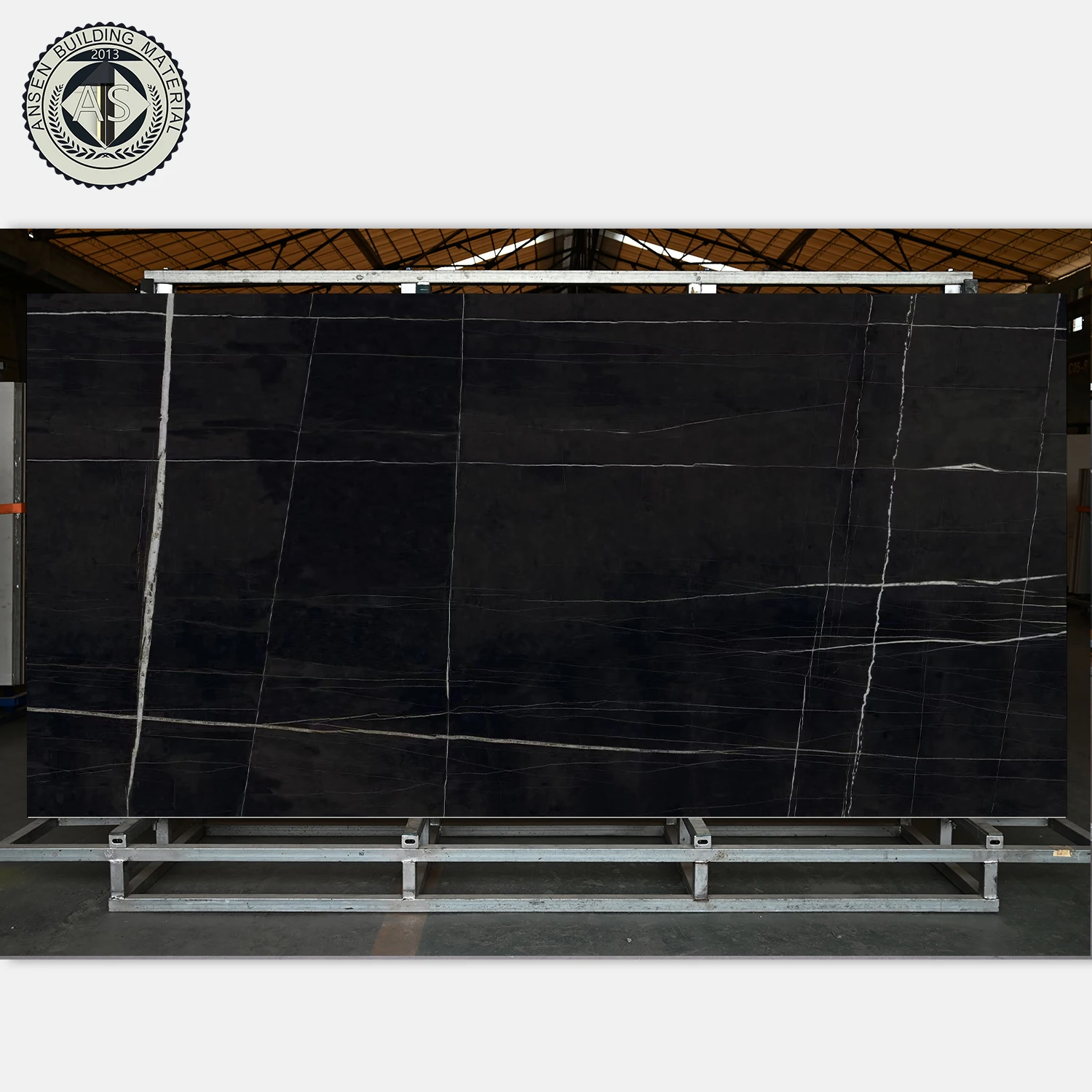 3200x1600mm Saint Laurent Black Gold Vein 12 mm Porcelain Slab for Kitchen Counter Top Background Wall Slab