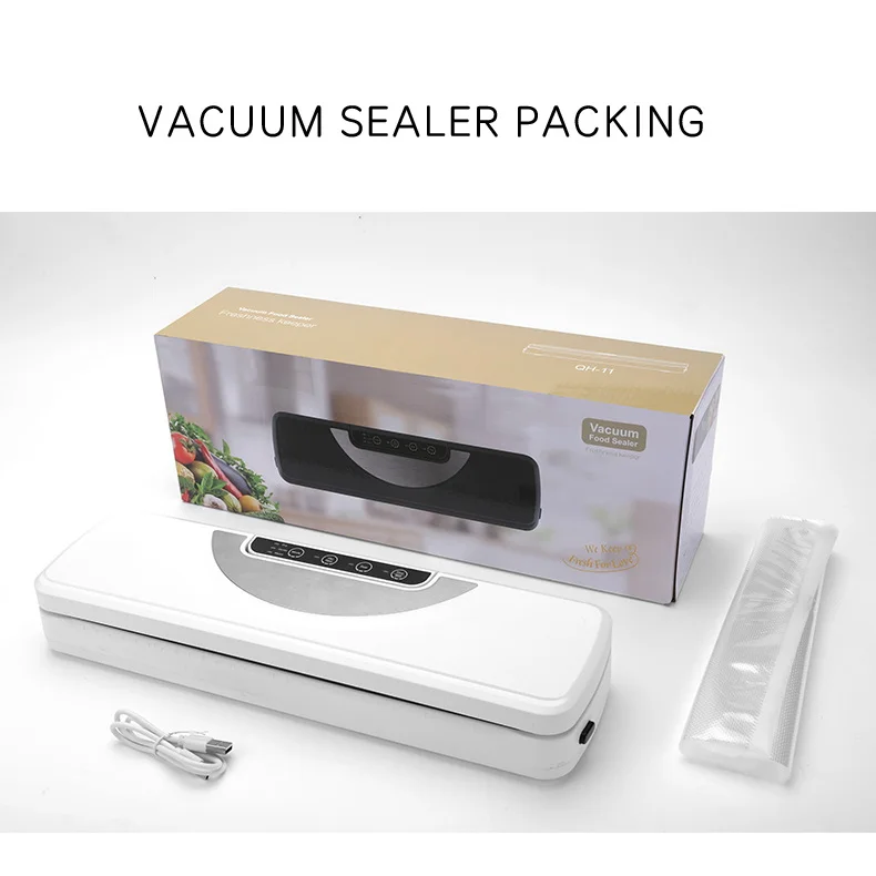 Stainless Steel Vacuum Packing Machine With Kitchen Digital Scale and Food Vacuum Bags Rolls for Vacuum Packaging and Sous Vide