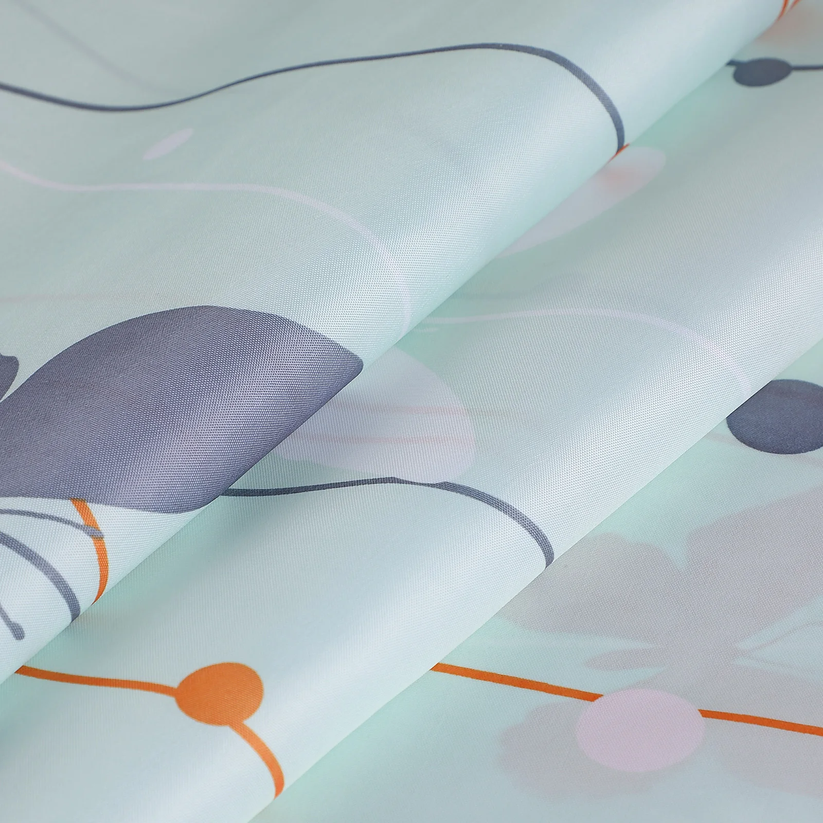 Amazon Hot Selling Butterfly Design 100% Polyester Shower Curtain Set of 13 Fabric Shower Curtain Printing Butterfly Style