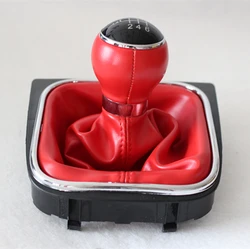 5 6 Speed black Stitch Leather gaitor boot frame Gear Shift control Knob for golf VI
