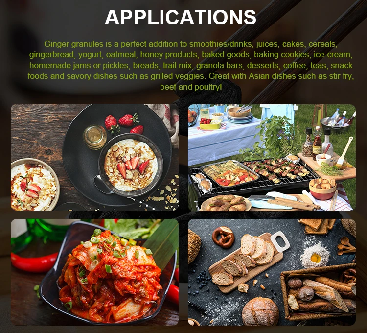 Hot Selling Natural AD Ginger Choppings Dried AD Dehydrated Ginger Granules