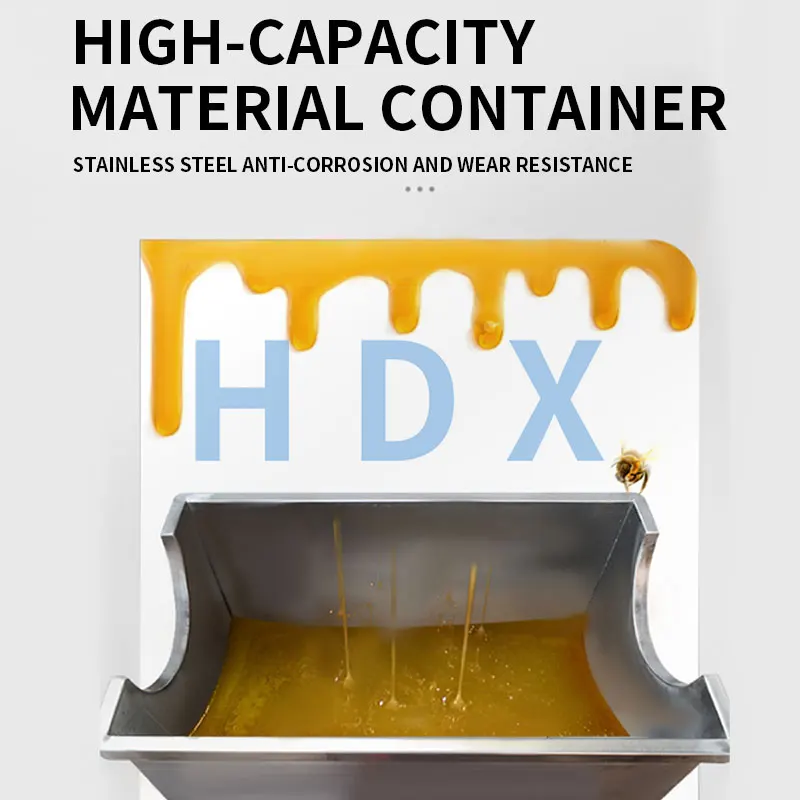 Stainless steel spiral frequency conversion speed regulating honey squeezing and filtering integrated machine