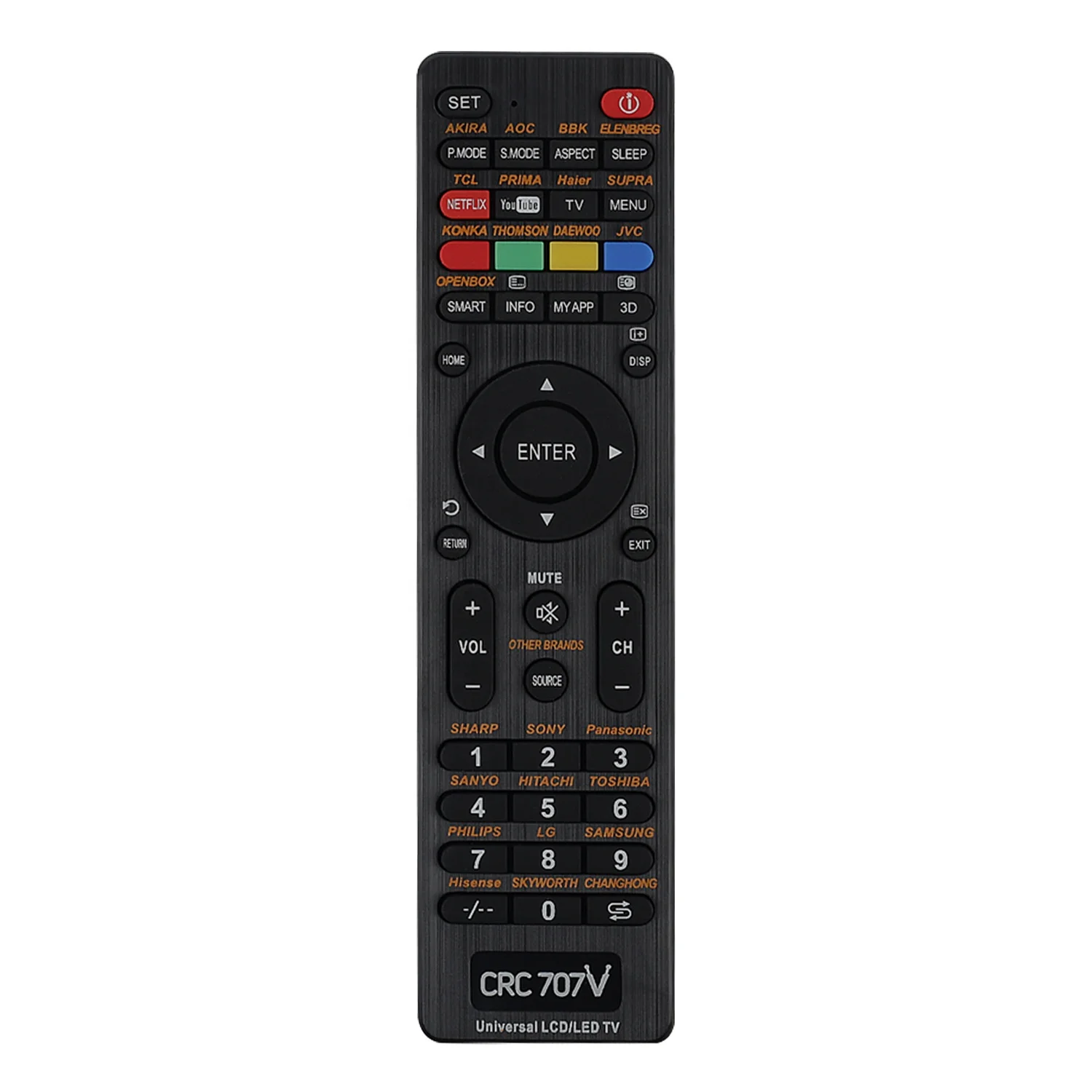 CRC707V Universal TV Remote Control suitable for Most LED/LCD TV