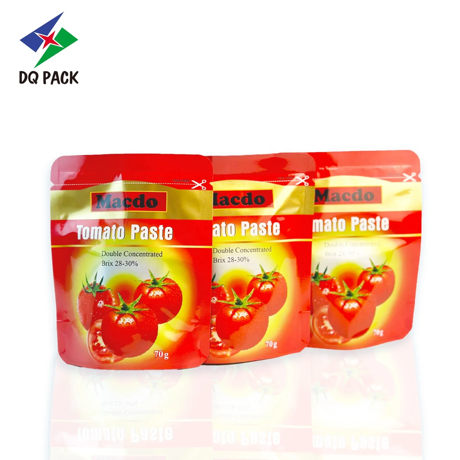 DQ PACK Заводская Упаковка 70 г 150 200 томатная паста Соус Пластиковый упаковочный пакет кетчуп стойкий термогерметичный