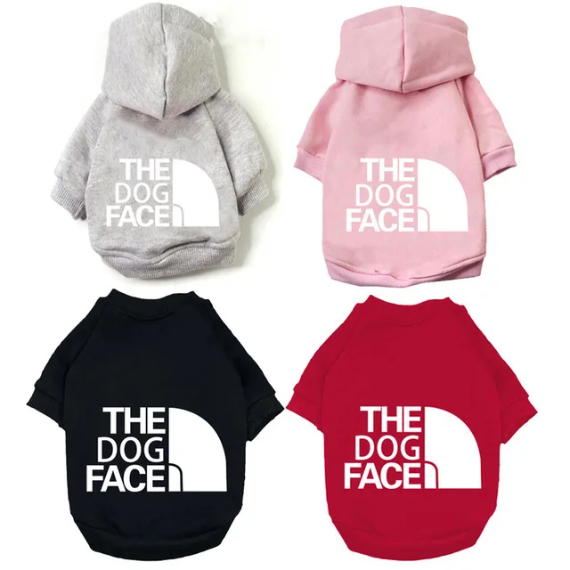 2021 Hot New Design Fashion Luxury Branded XL Owner The Dog Face Coat Vest Hoodie Winter Dog Clothes For Puppy