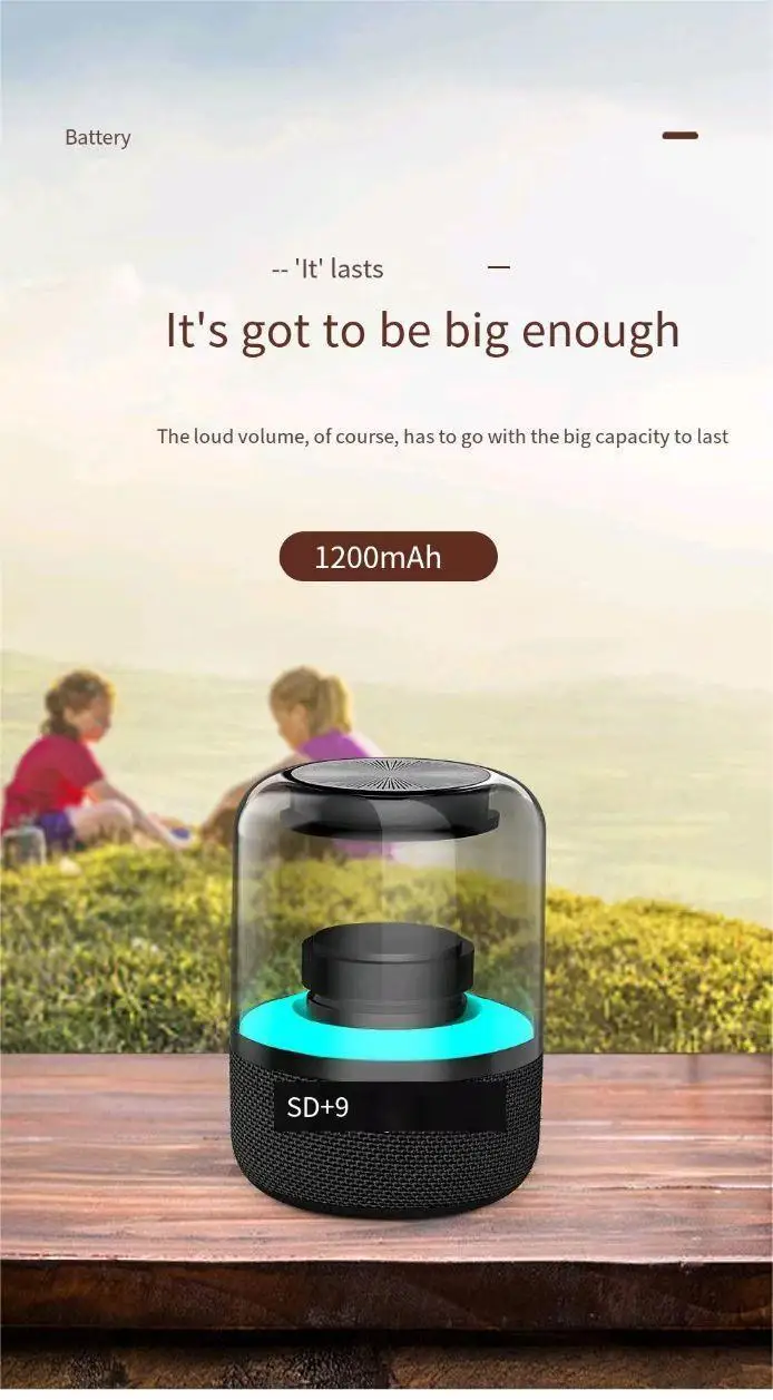 AOOLIF whosale price high quality colorful glass lighting subwoofer speaker bluetooth with JBL speaker