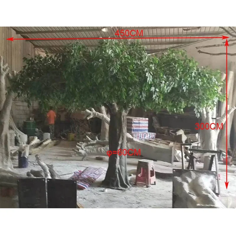 Factory Outlet 300cm height artificial decorative banyan tree , high quality cheap price artificial banyan / ficus tree