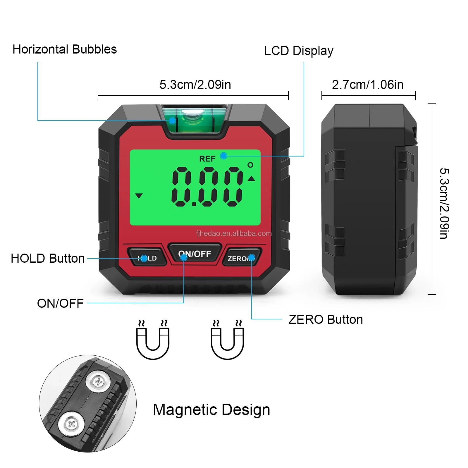 Digital Protractor Inclinometer Level Goniometer Angle Gauge Level Meter