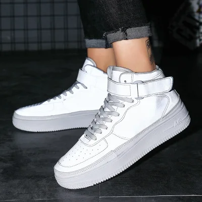 New Model Men High Top Casual Skate Shoes Stylish Glitter Chameleonic Sneakers