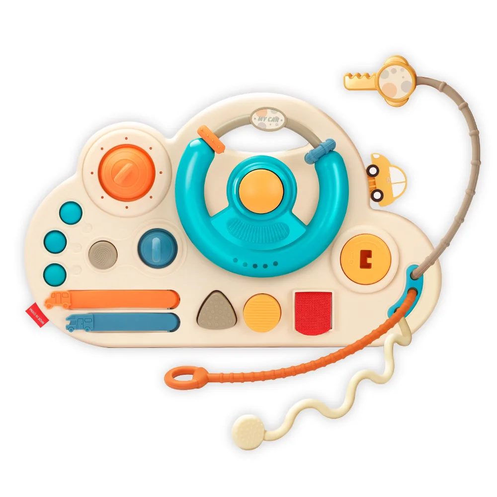 2024 Educational Multi-functional Baby Sensory Toys Kids Busy Board steering wheel gaming Montessori Toys