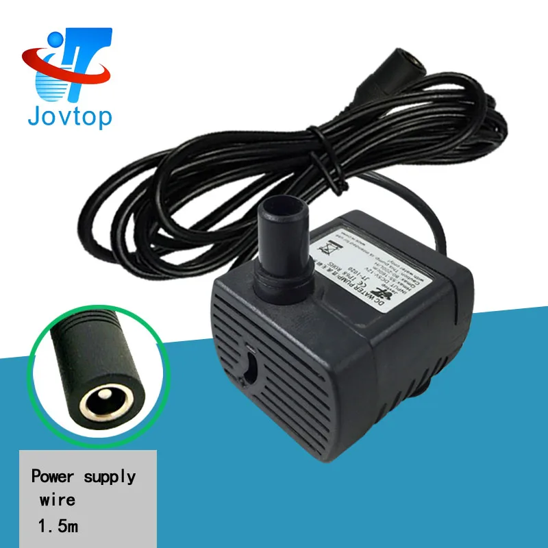 JOVTOP JT-1020 Fountain Mini Water Pump 12v DC Micro Brushless Submersible Pump 6v for garden