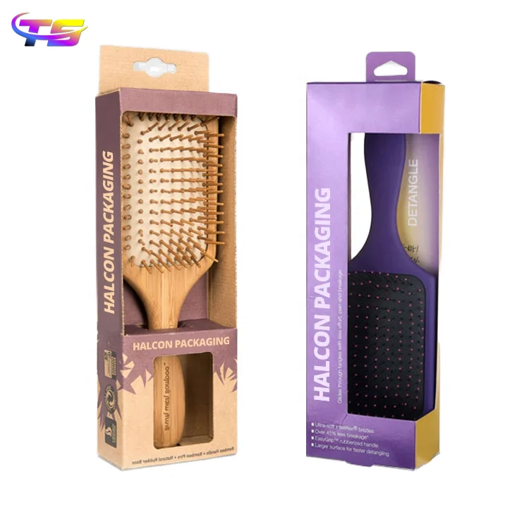 Factory Custom 350 Gram White Cardboard Makeup Brush Boxes Silver Foil Stamping Hair Brush Packaging for Cosmetics & Perfume