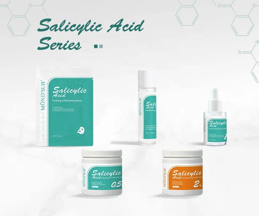 OEM Private Label 0.5% Salicylic Acid Balancing & Conditioning Acne Treatment Cotton Pads for Oily Skin
