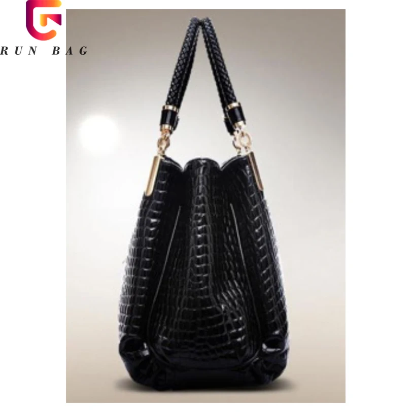 
Free Sample Satchel Shoulder Tote Bags High Quality Crocodile PU Leather Handbags For Women 