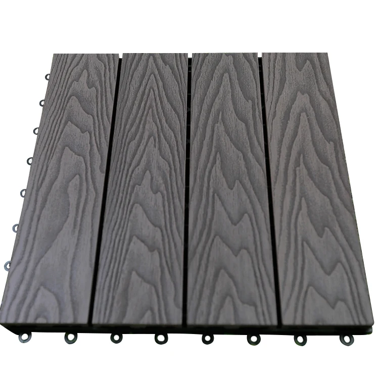 
China Manufactory pool deck tiles wpc tile interlocking outdoor 