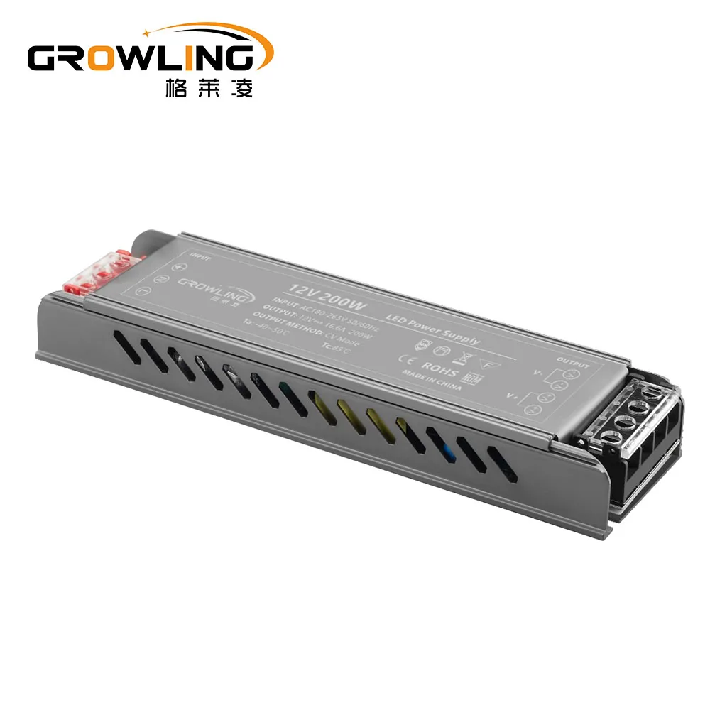 Factory made 12v led driver ip20 indoor 24v 200w switch mode power supply