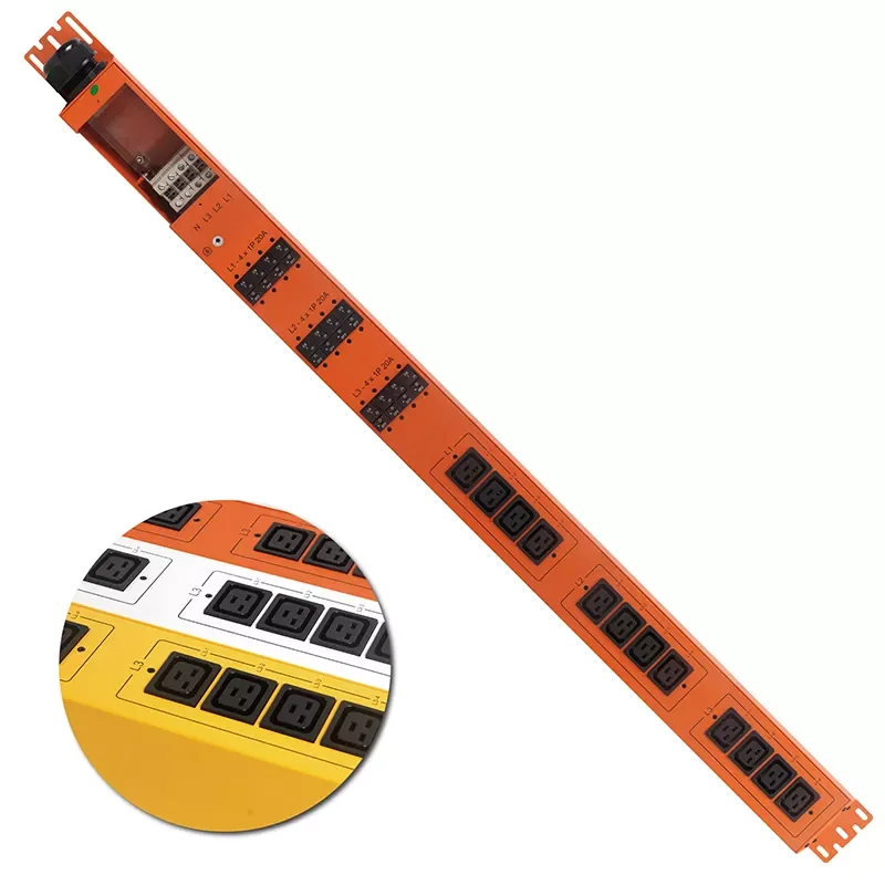 PDU Manufacturer Exclusive 380V-433V Max Power 57kw PDU 80A 3 Phase 12 connectors C19 Sockets pdu with ETL Intertek test mark