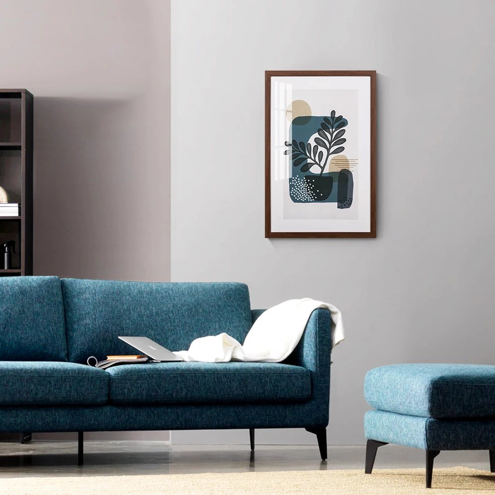 Абстрактное художественное оформление в рамке, цветной рисунок, настенное искусство для гостиной