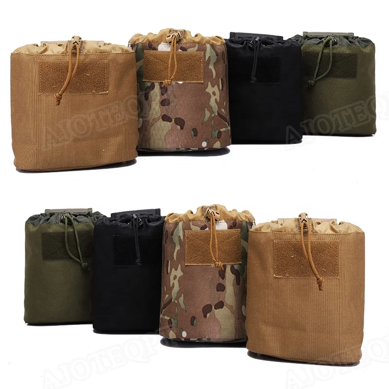 AJOTEQPT Outdoor Camouflage Molle Pouch Tactical Storage Accessory Folding Recycling Waist Bag