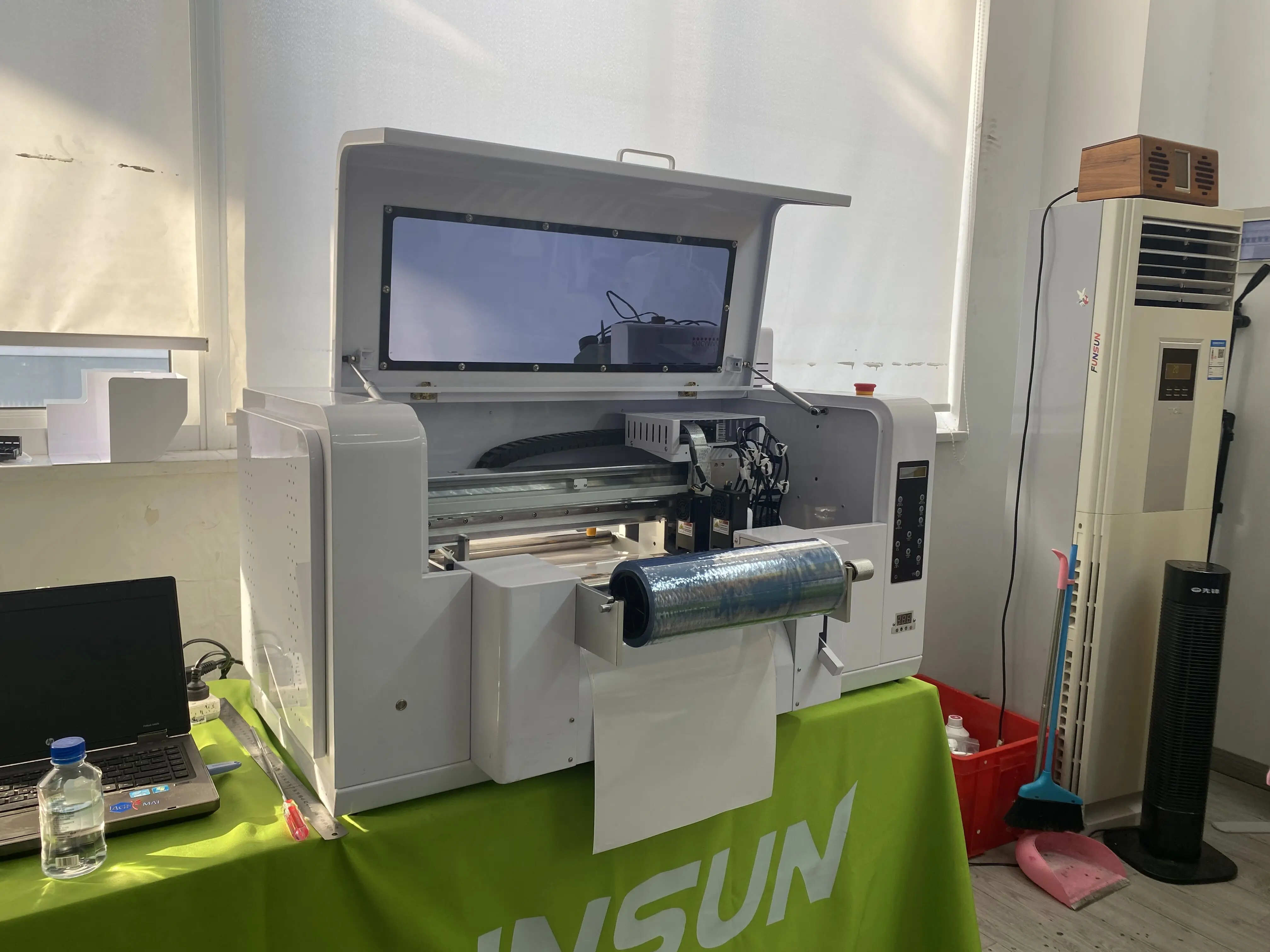 Factory Direct Sale Funsun 30cm Roll to Roll UV DTF Printer Direct to Film for Phone Case Wood Glass Bottle