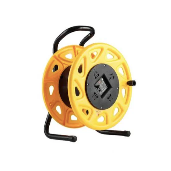 Outdoor metal electric extension cable reel with 3 outlet socket 3 holes general standard 220V Industrial cable reel