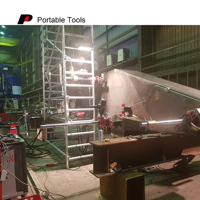 Portable Line boring and bore welding machine for repairing dozer frame bores