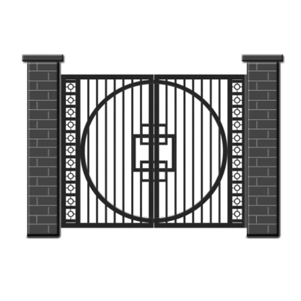 Exporters Automatic House Collapsible Fencing Sliding Metal Security Aluminum Sliding Wrought Iron Door Iron Grill Design
