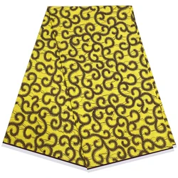 High Quality Chinese Manufacture pagne africain Wax Print African Ankara Real Wax 100% Cotton Block printing  For Making Clothes