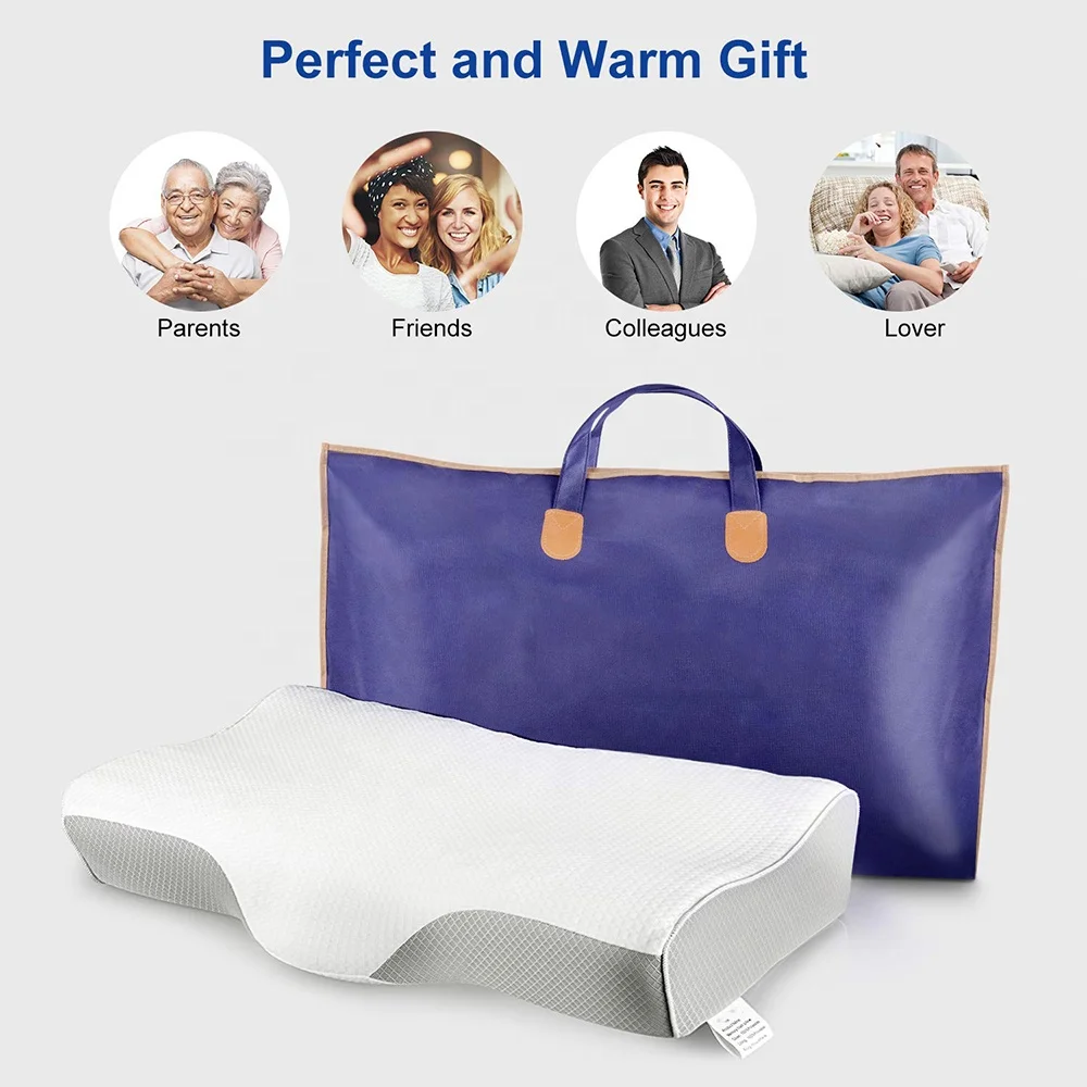 Premium cervical Pillow memory foam/ cervical sleeping pillow  with pillowcase