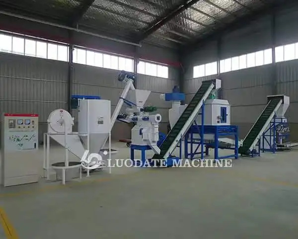 Automatic Duck Cattle Chicken Feed Pellet Machine 1T/H Chicken Feed Pellet Mill Production Line