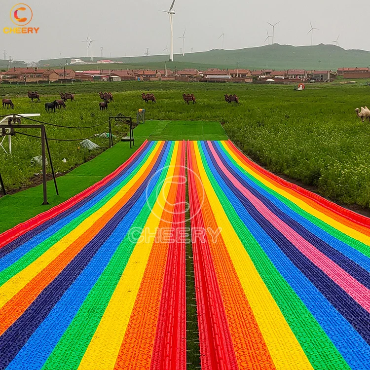 Cheery Amusement one-stop service amusement park no foundation Rainbow Slide grass slide plastic slide