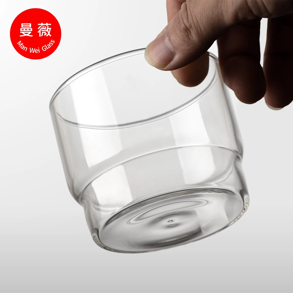 Hot Sale 250ml Food Grade Borosilicate Glass Coffee Cup Glass Milk Water Beer Tea Cup for Tableware Use