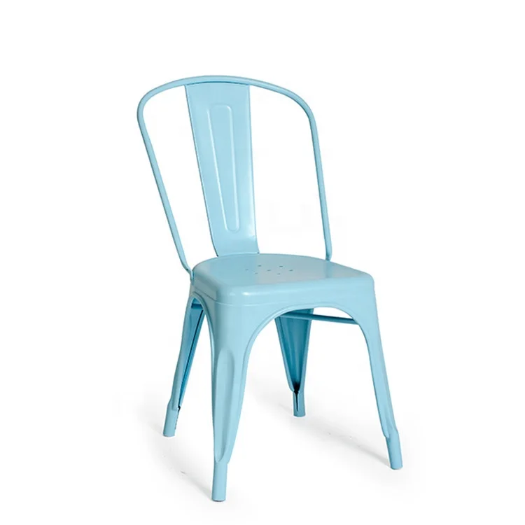 Красочные штабелируемые металлические стулья для ресторанов и столовых домов