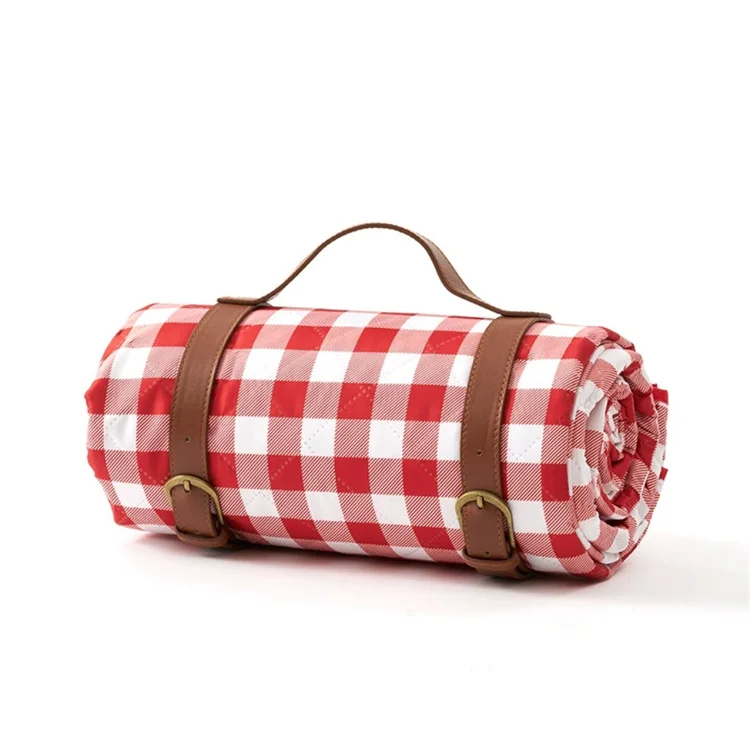 Ready To Ship Hight Quality Portable Picnic Mat Machine Washable Soft Fabric Waterproof Picnic Blanket