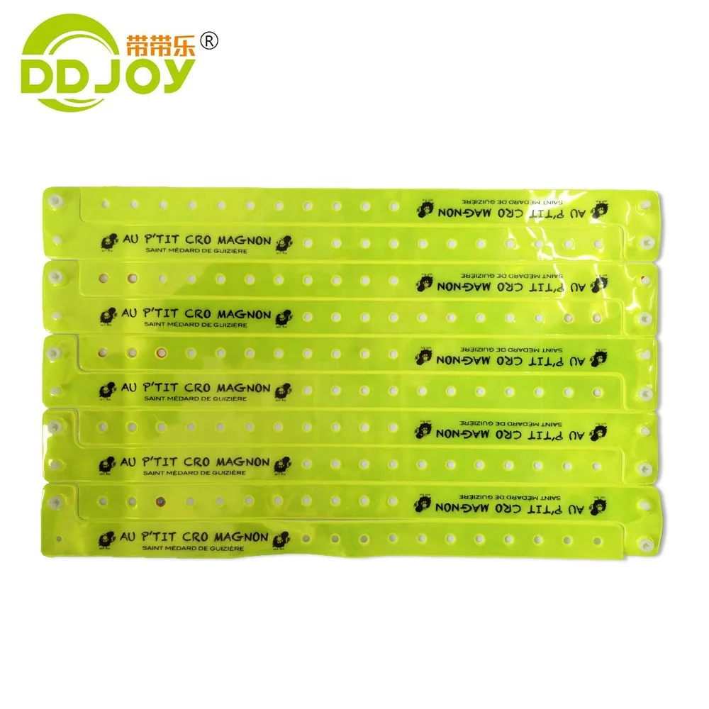 Reflective Wristband Plastic Vinyl Id Wrist Band Printing With Custom Logo