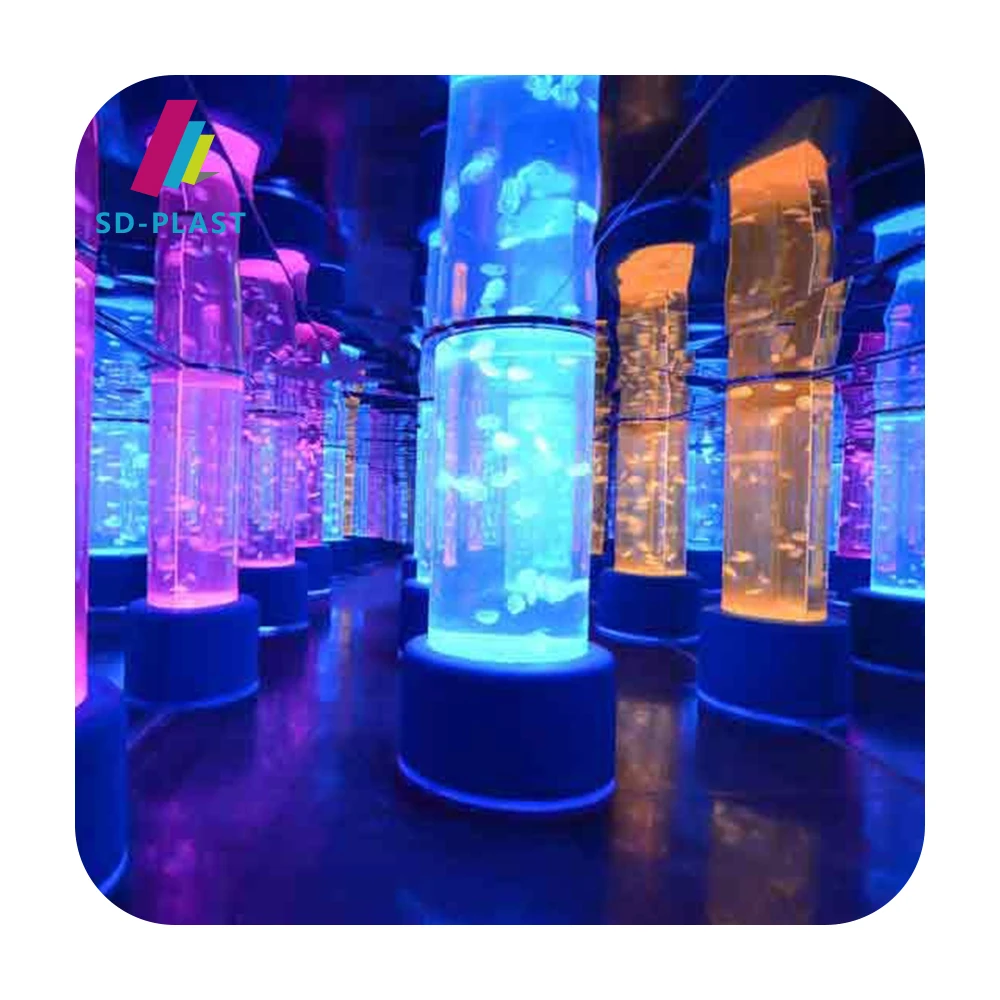 Hot selling acryl cylinder aquarium pmma plastic acrylic glass for tunnel aquarium