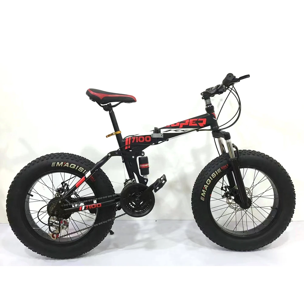 Factory Customization 20inch Fat Bike Full Suspension Mountain Bike Foldable Fatbike Tyre Cycle Bicicleta Boys Full Suspension