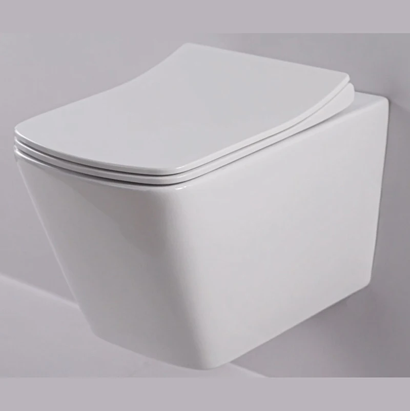 New square rimless washdown european wall hung toilet wc with Wholesale price restroom