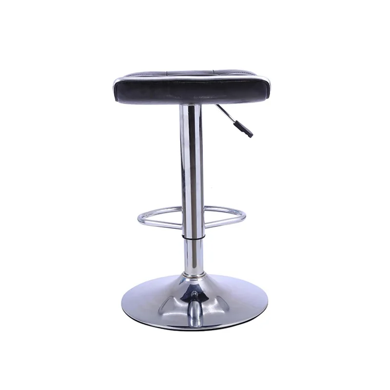 Top Grade Modern Pu Seat Adjustable High Metal Bar Stool for Kitchen Accept Customize Color