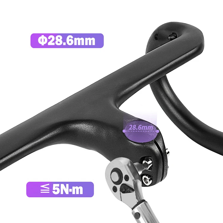 Carbon Bike Handlebar Internal Routing Road Bicycle HandleBar Matte/Gloss Black Integrated Handlebar With Stem