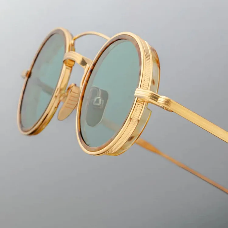 Sifier Custom High Quality Nylon Lens Eyewear Retro Round Metal Sun Glasses Wholesale Men Women Fashion  Sunglasses