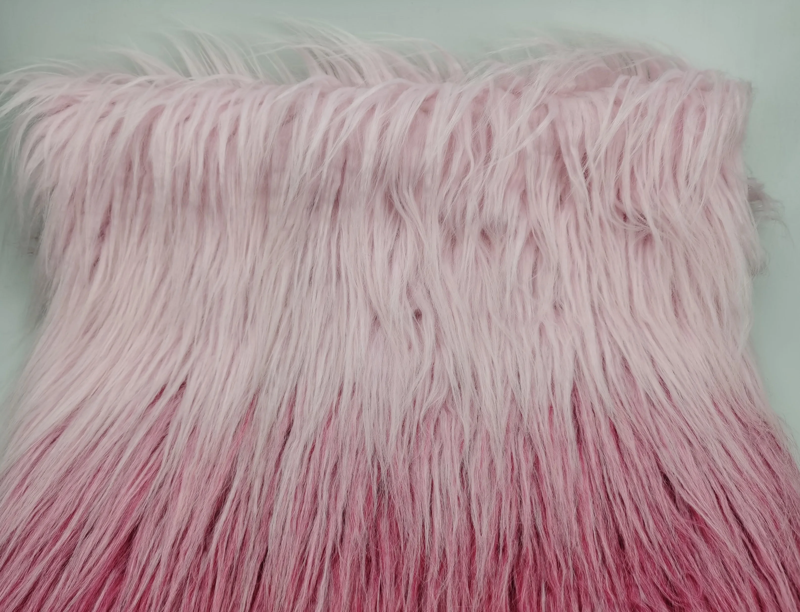 Gradient Jacquard High Pile Faux Fur Fabric for Garment/ Home Textile/ Toys